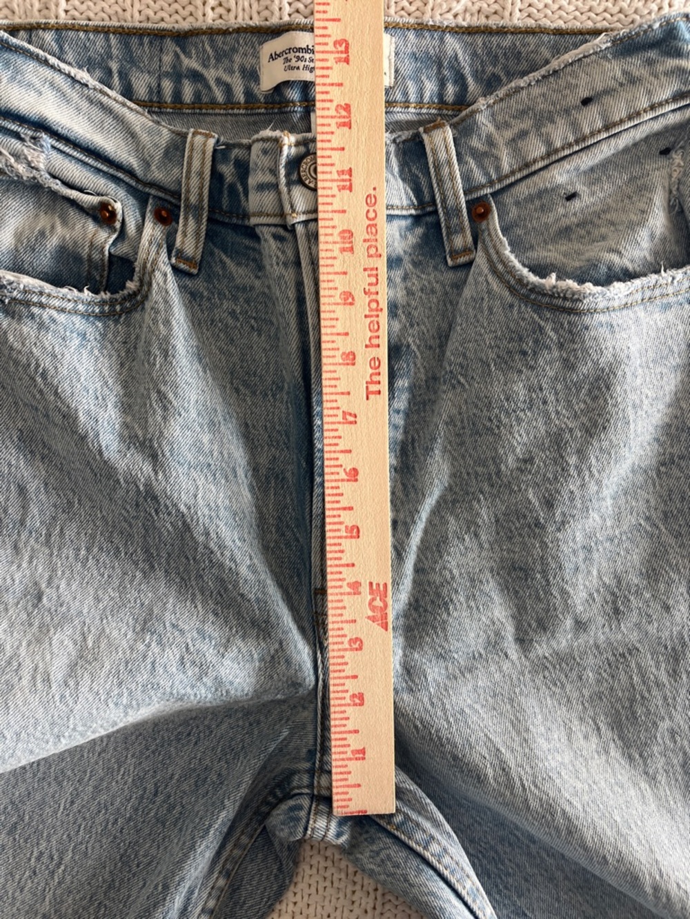 Abercrombie and Fitch Curve Love Ultra High Rise 90s Straight Jean Sz 28 / 6 xl - Picture 7 of 14